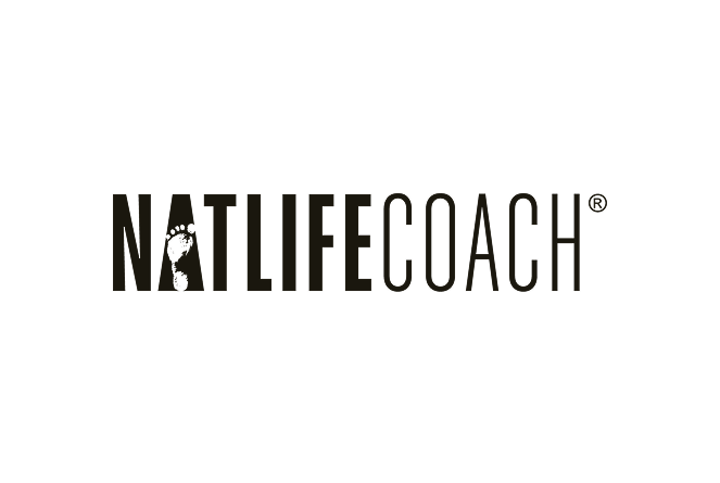 NatLife Coach logo in black lettering with a small tree silhouette inside the letter